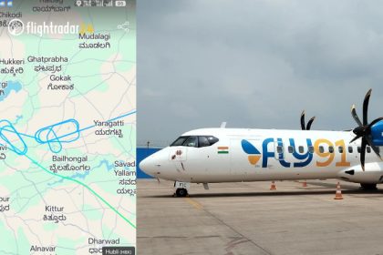 Fly91 Flight Faces Landing Delay Circles Over Hubballi