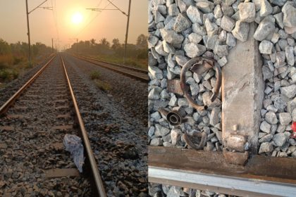 Gas cylinder stove found on railway tracks ramanagara