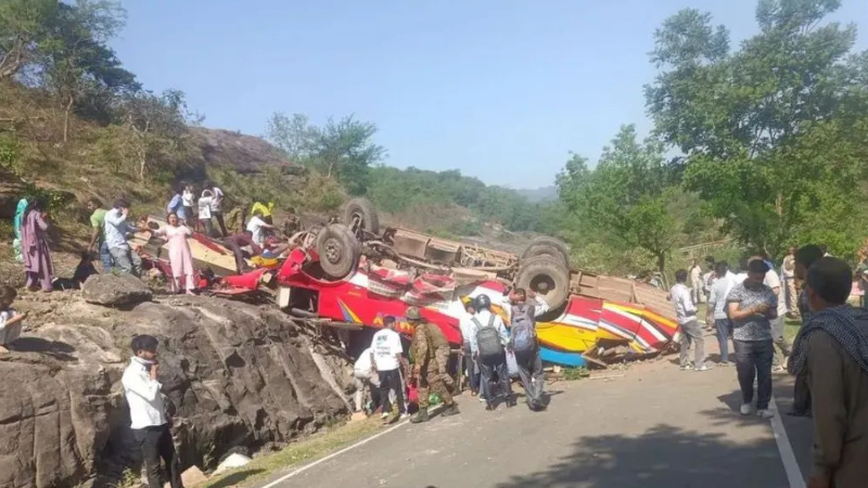 Jammu Kashmir Udhampur Bus Overturn 1