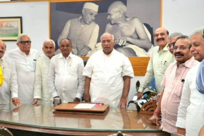 MLAs Meet Mallikarjun Kharge in Delhi