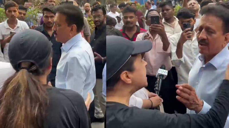 Maharashtra Lady traffic jam