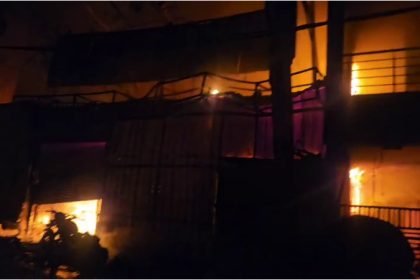 Massive fire breaks out in plastic godown PG girls in Bengaluru save their lives by jumping over wall