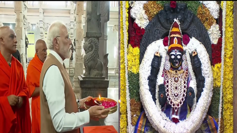 ಆದಿಚುಂಚನಗಿರಿ ಮಠದ ಗುರುಭೈರವೈಕ್ಯ ಮಂದಿರ ಉದ್ಘಾಟಿಸಿದ ಪ್ರಧಾನಿ ಮೋದಿ 3 PM Modi Sri Guru Bhairavaikya Mandira 1