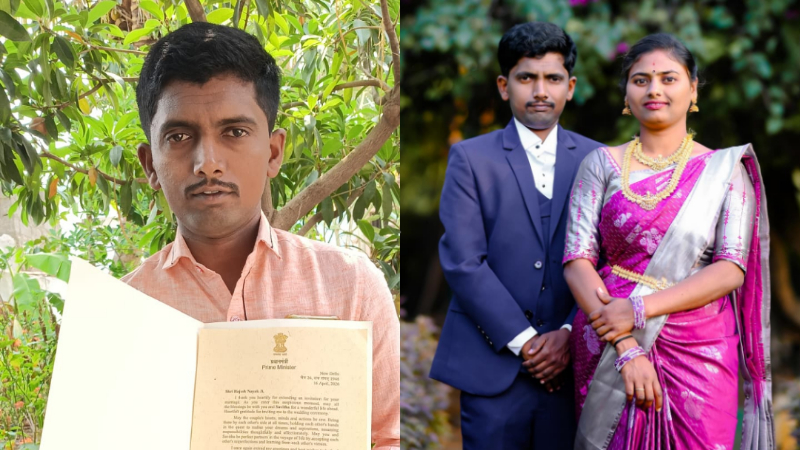 Raichuru Man got congratulatory letter from pm modi for wedding