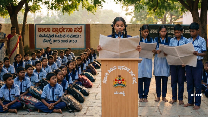 Reading newspapers is now mandatory in all schools in Karnataka Department of Public Education order