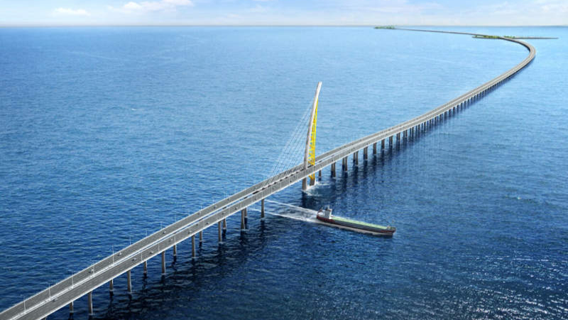Sheikh Jaber Al Ahmad Al Sabah Sea Bridge in Kuwait