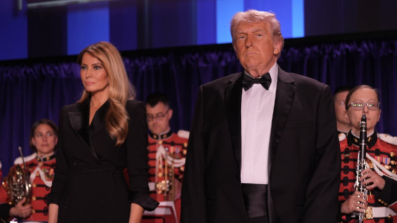 Trump and wife melania