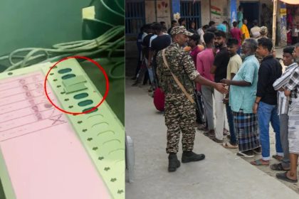 West Bengal Election BJP button on EVM taped Perfume on buttons CEO Manoj Kumar Agarwal reports 77 EVM tampering cases hints at repoll on May 2 Diamond harbour falta