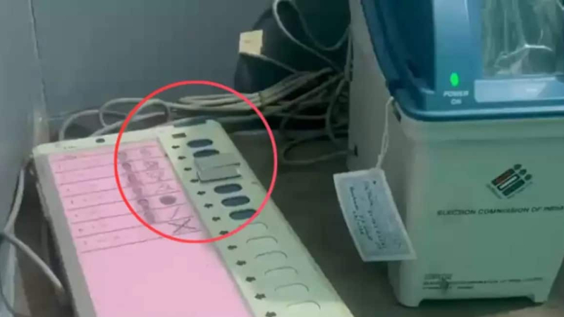 West Bengal Elections Phase 2 Diamond Harbour Model BJP releases video of party button on EVM blocked by tape at booths Amit Malviya
