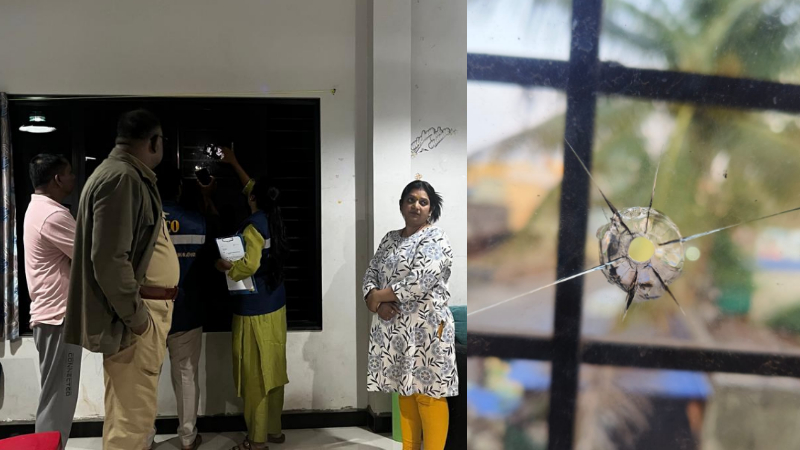 firing on lawyers house in belgaum