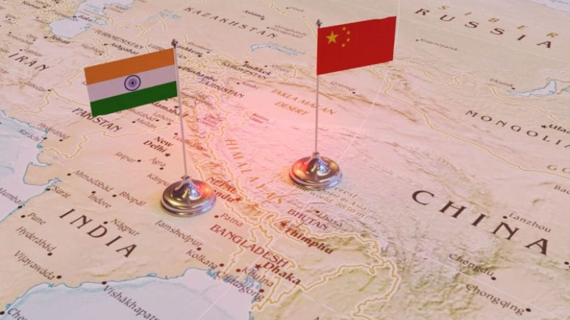 india china map