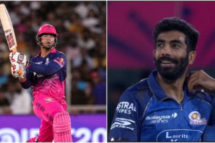 ipl 2026 Vaibhav Sooryavanshi stuns Jasprit Bumrah with first ball six Mumbai Indiansace can only smile