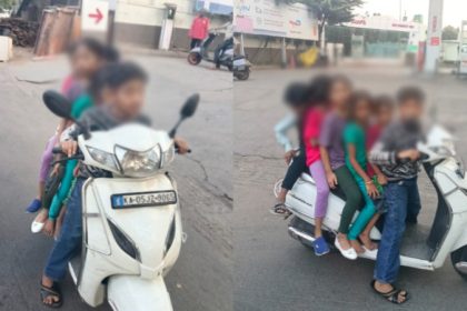 kids illegally ridding scooter 1