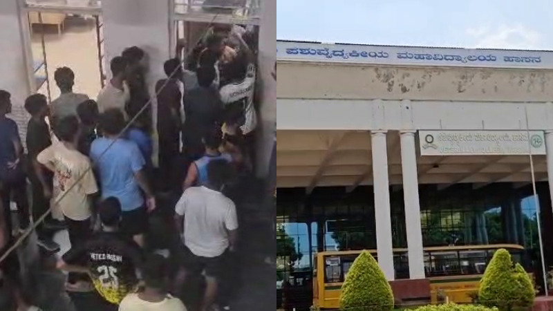 ragging alleged in hassan veterinary college hostel