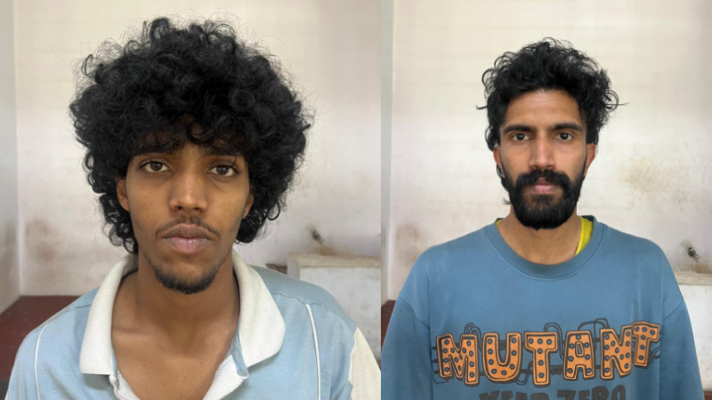 suspects arrested for selling drugs near hostel in yelahanka