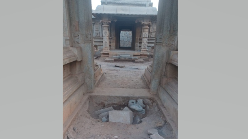ASI Excavation in Hampi Beheaded Alwar idols discovered 1