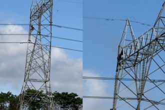 Anekal Lover Climbed High Tension Pole