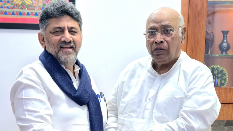 DK Shivakumar Mallikarjun Kharge