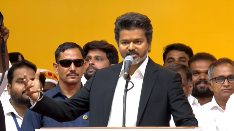 DMK government has left behind a debt of nearly Rs 10 lakh crore TVK Vijay