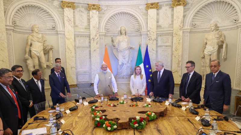 Giorgia Meloni Narendra Modi India Italy