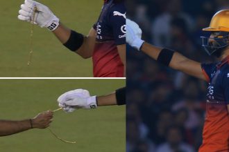 IPL 2026 Jacob Bethells Gold Chain Drops After Dismissal As Devdutt Padikkal Picks It Up During RCB vs KKR