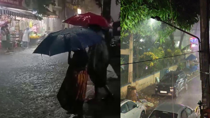 ಬೆಂಗಳೂರಿನ ಹಲವೆಡೆ ಭಾರೀ ಮಳೆ - ರಸ್ತೆ ಮೇಲೆ ಹರಿದ ನೀರು, ವಾಹನ ಸವಾರರ ಪರದಾಟ 9 RAIN 1 1