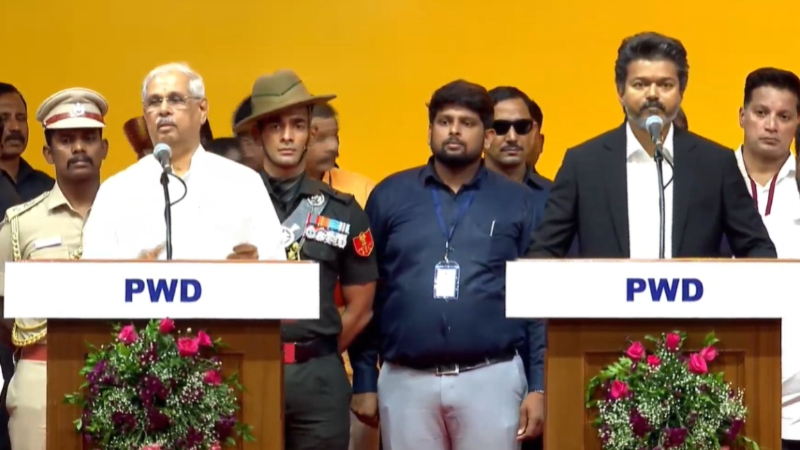 The era of Thalapathy begins in Tamil Nadu Vijay takes oath as Chief Minister