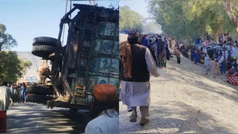 Truck Carrying Refugees From Pakistan Overturns In Afghanistan