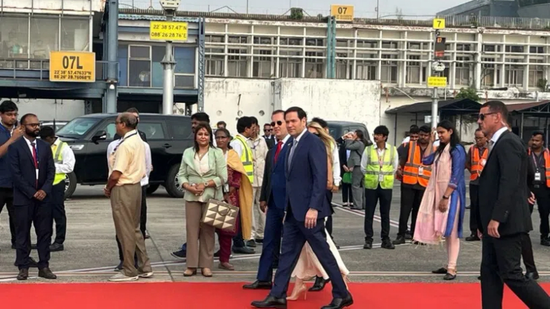 US Secretary of State Marco Rubio arrives India