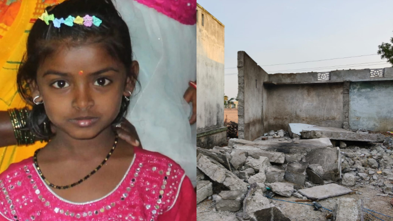 Yadgiri Girl Died Due to wall collapse