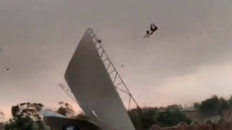 bareilly man thrown 50 feet in air by strong wind hands legs broken