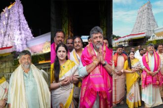 d.k.shivakumar tirupati temple