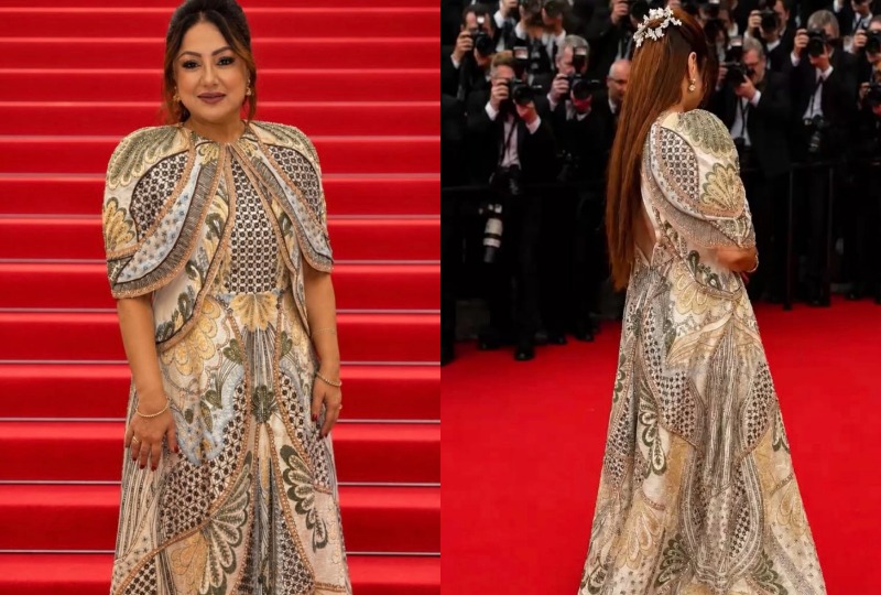 priyanka upendra shined on cannes red carpet for the first time