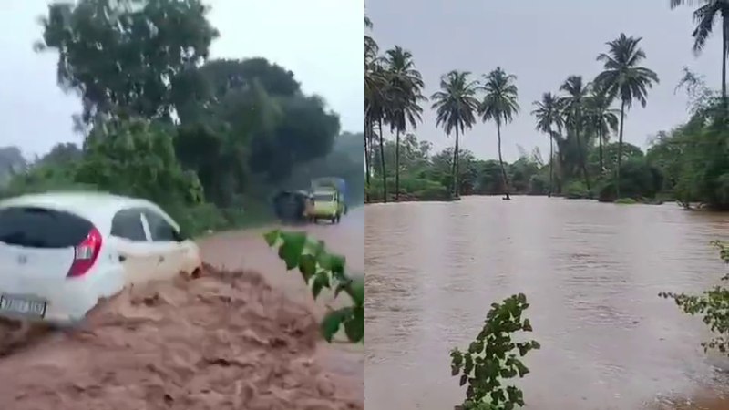 ಉತ್ತರ ಕರ್ನಾಟಕದಲ್ಲಿ ಮಳೆಯಬ್ಬರ - ಭಾರೀ ಮಳೆಗೆ ಜನ ಜೀವನ ಅಸ್ತವ್ಯಸ್ತ, ಕೆರೆಯಂತಾದ ರಸ್ತೆಗಳು 13 Belagavi Rain 1