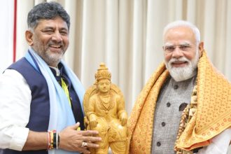 Chief Minister of Karnataka DK Shivakumar met Prime Minister Narendra Modi in Delhi today 1
