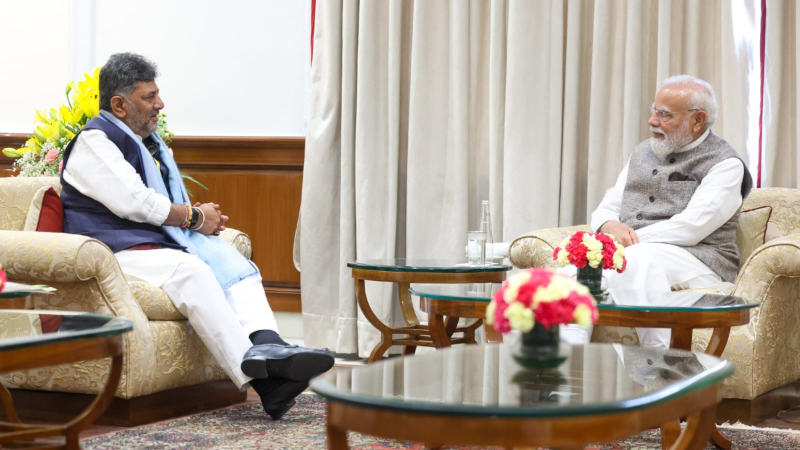 Chief Minister of Karnataka DK Shivakumar met Prime Minister Narendra Modi in Delhi today 2