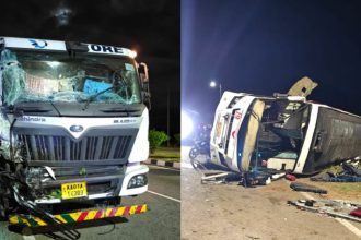 Chitradurga Lorry Private Bus Accident