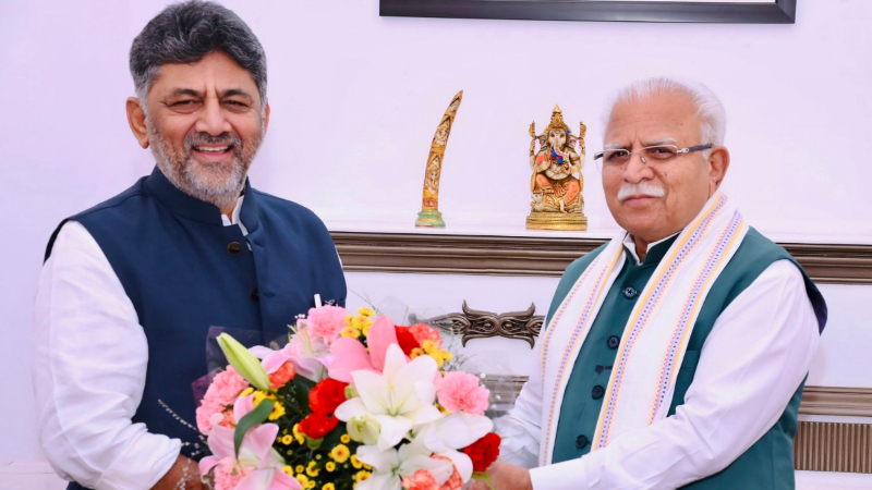 D.K Shivakumar Manohar Lal Khattar