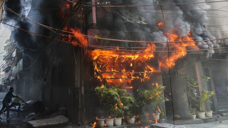 Delhi Malaviya Nagar Hotel Fire Accident