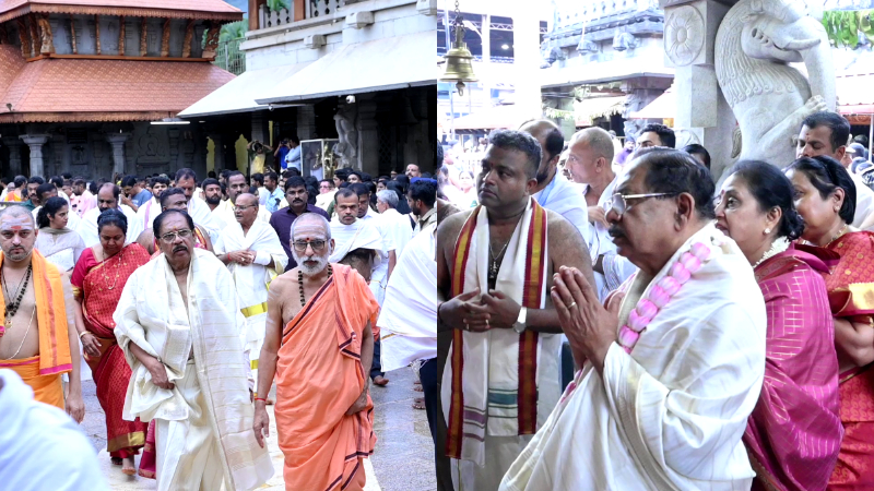 G Parameshwar Kollur Mookambika Temple Visit