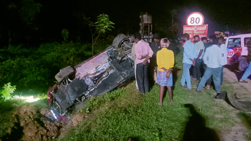 Hassan Doctor Car Overturn