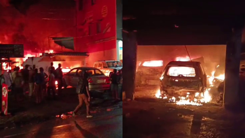 Kolar Garage Short Circuit Fire