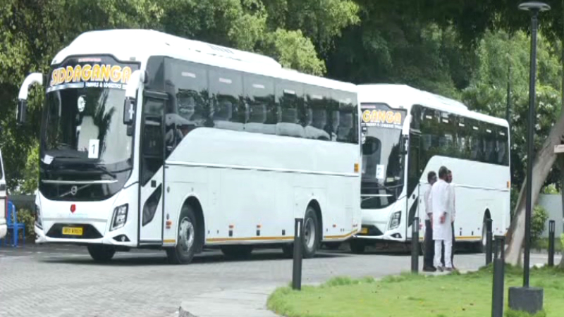 MLC Election Bus From Bidadi To Vidhana Soudha For Congress