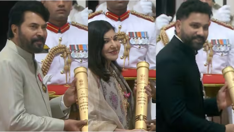 Mammootty Alka Yagnik Rohit Sharma Padma Award