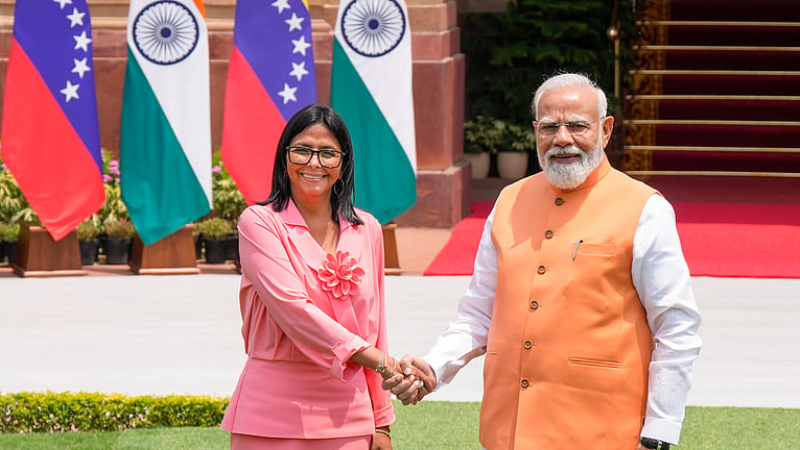 Narendra Modi Delcy Rodriguez 1