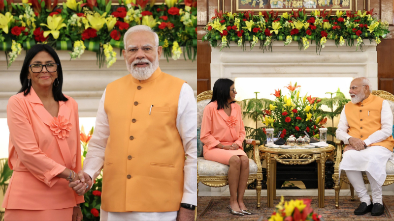 Narendra Modi Delcy Rodriguez