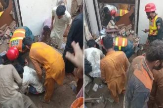 Pakistan Lahore Coaching Centre Roof Collapse