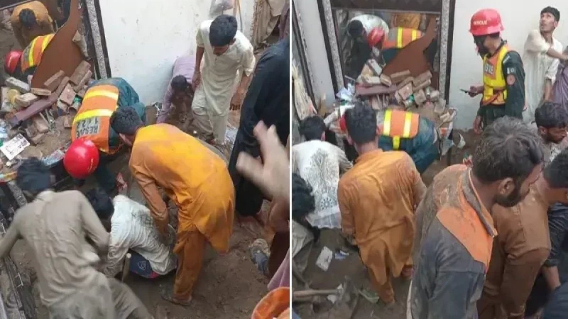 Pakistan Lahore Coaching Centre Roof Collapse