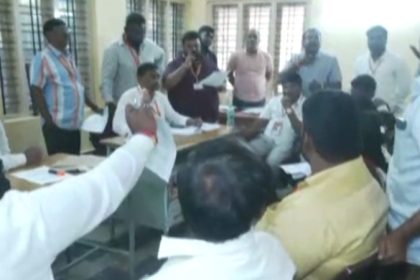 SIR Day 1 Drama Congress BJP Clash Leaves Revenue Officer in Tears Chamrajpet Bengaluru