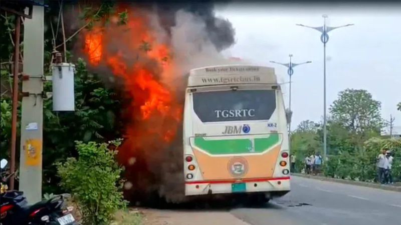 Telangana bus fire accident